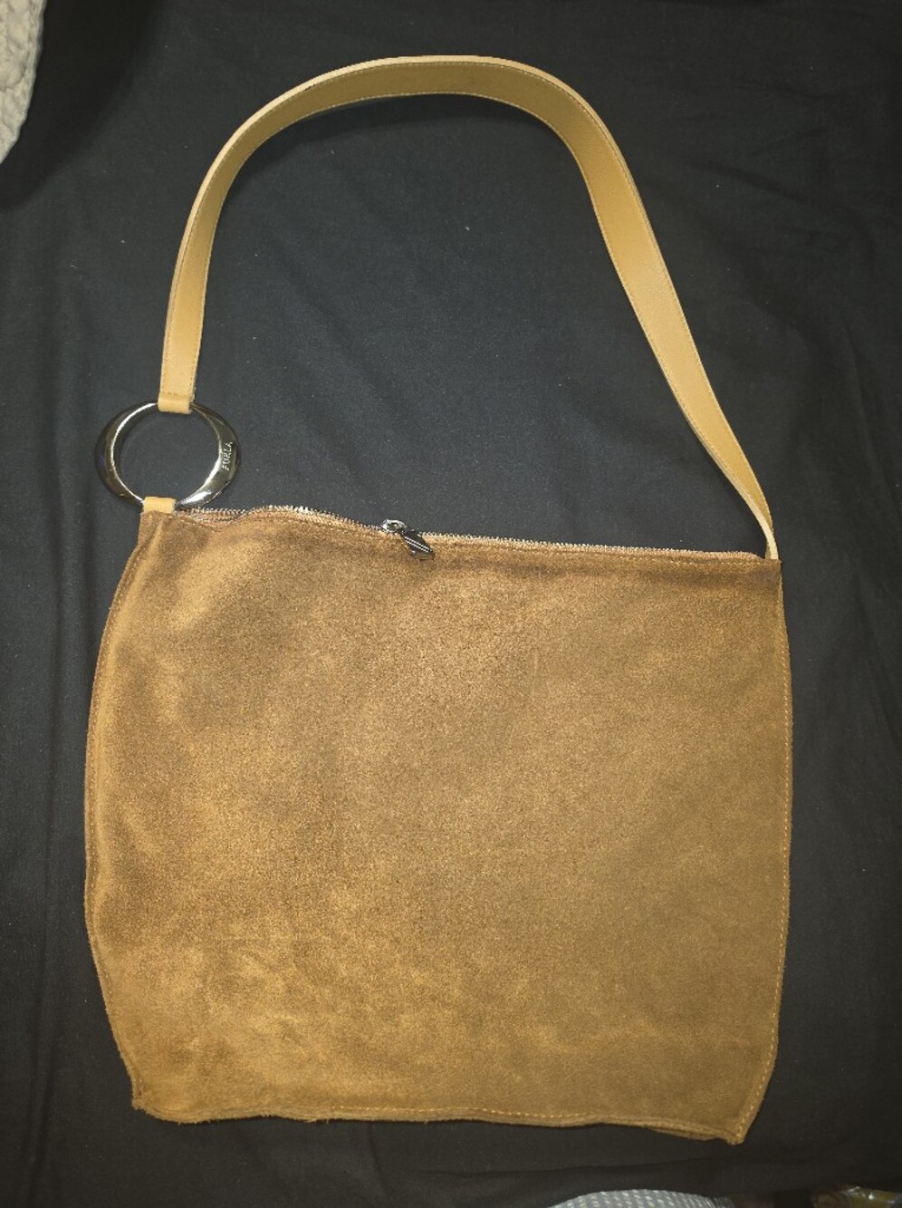 Furla suede shoulder bag
